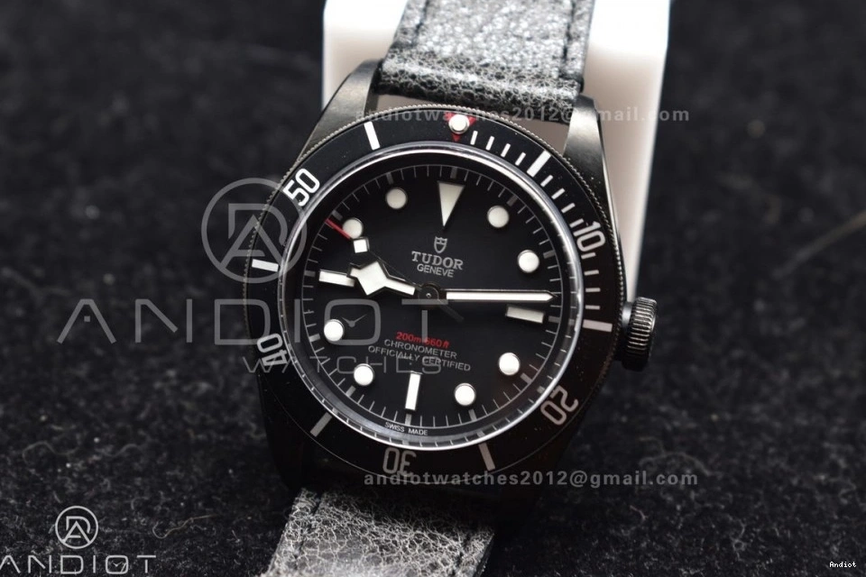 ZF Leather WrinkleFree 1:1 Edition Strap Best Dark 425 on V Bezel DLC Distressed Bay Black Black A2824 Heritage 0716